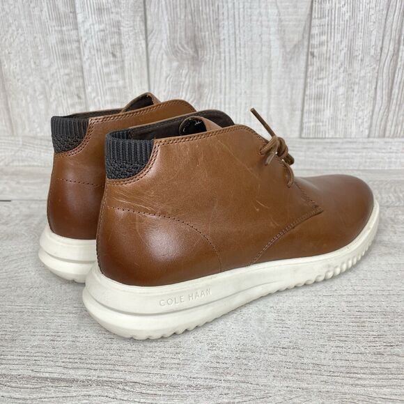 Cole Haan Men\'s Size 8 Grand+ Chukka Dress Boot C37021 British Tan Leather NEW main image 4